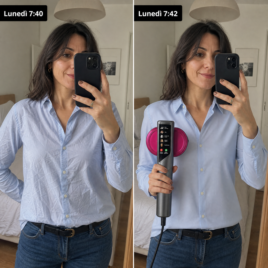 StiroVapor ferro a vapore portatile - before after ugc