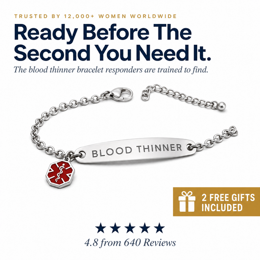 PulsePoint blood thinner medical ID bracelet, ready before the second you need it