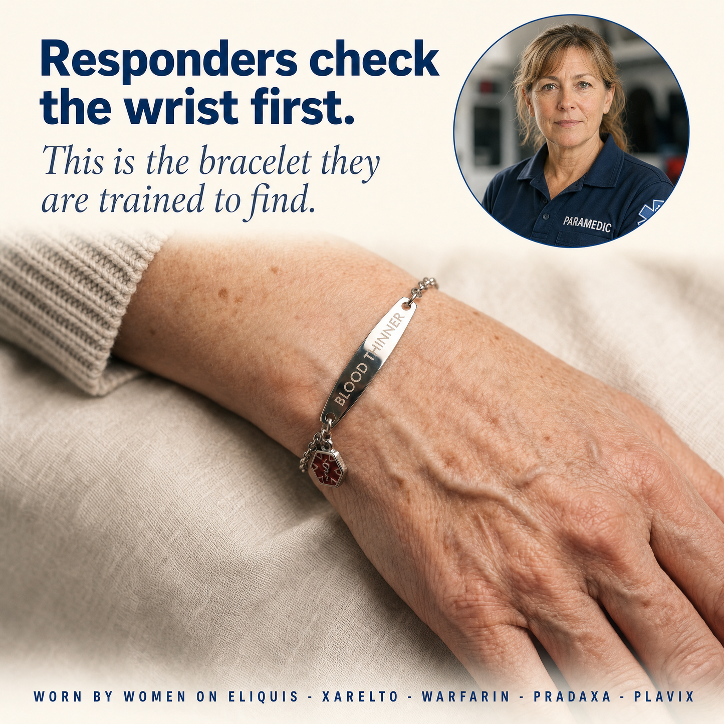 Responders check the wrist first