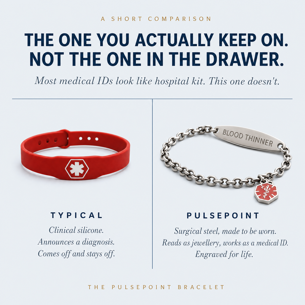 The one you actually keep on, not the one in the drawer
